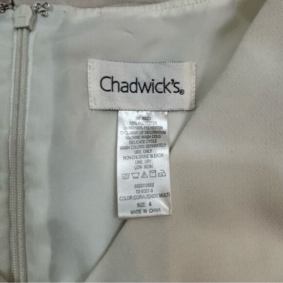 Ladies Chadwick’s Brand Color Block Midi Short‎ Sleeve Dress Size 4 - Picture 5 of 11